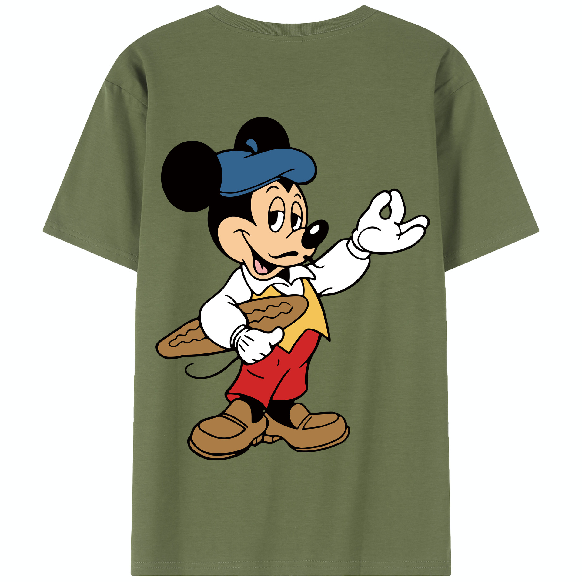 （画像用） ミッキーマウス Mickey Mouse 綿100％半袖Tシャツ（背面プリント）